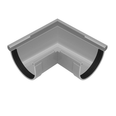 Кут ринви зовнішній 90&deg; D130 Rainway сірий