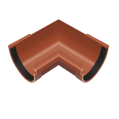 Кут ринви внутрішній 90&deg; D130 Rainway цегляний
